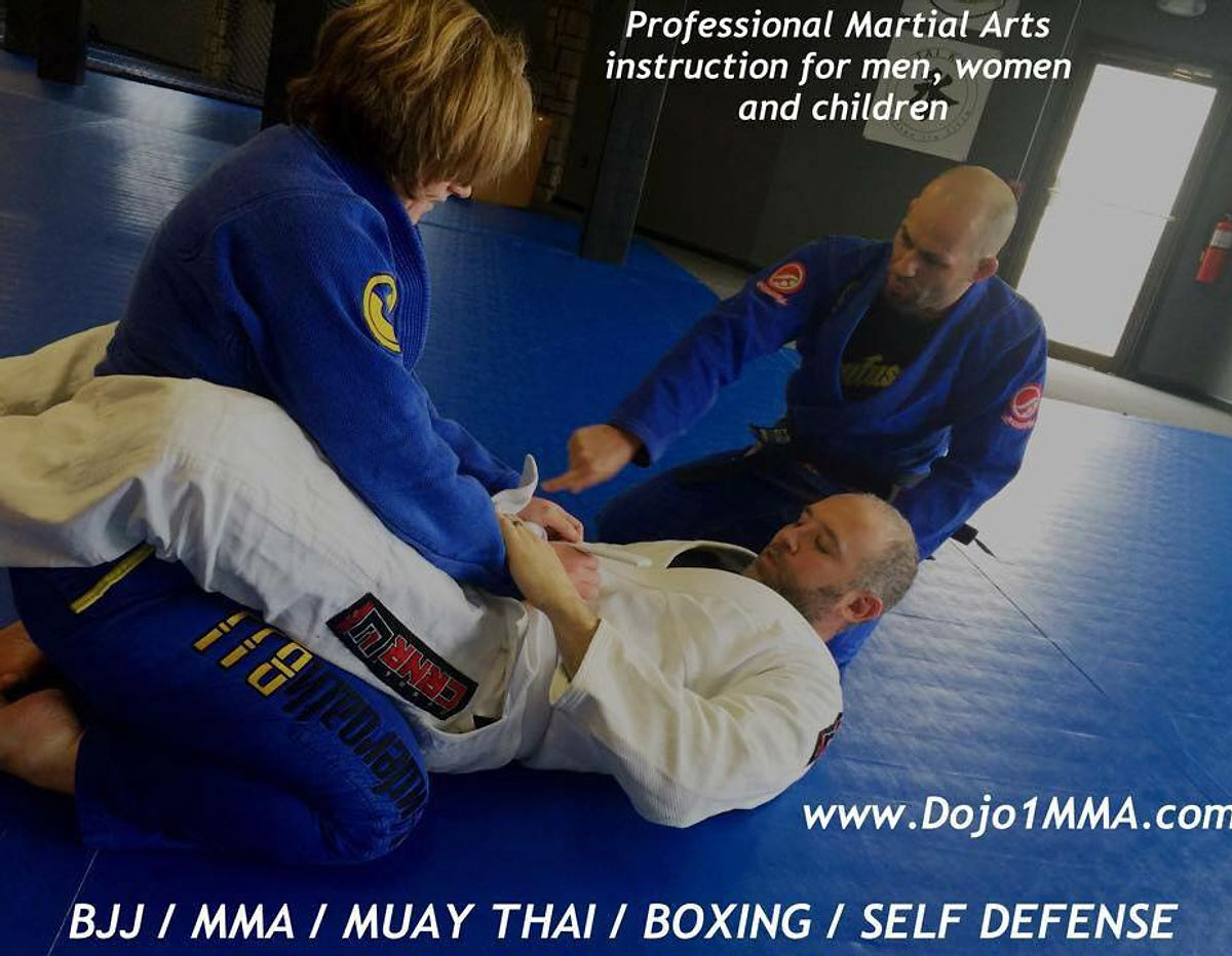 Coach Len Sonia teaching BJJ at Dojo 1